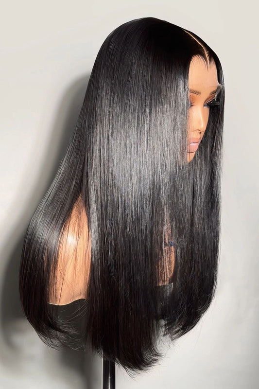 24 Inch luxury Gluless Black human hair